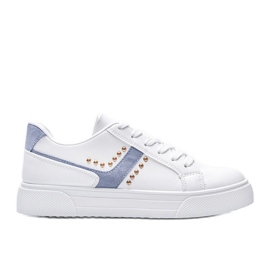 Blå Emilie vita sneakers för kvinnor