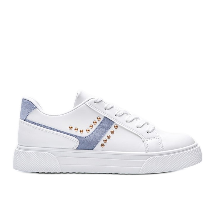 Blå Emilie vita sneakers för kvinnor