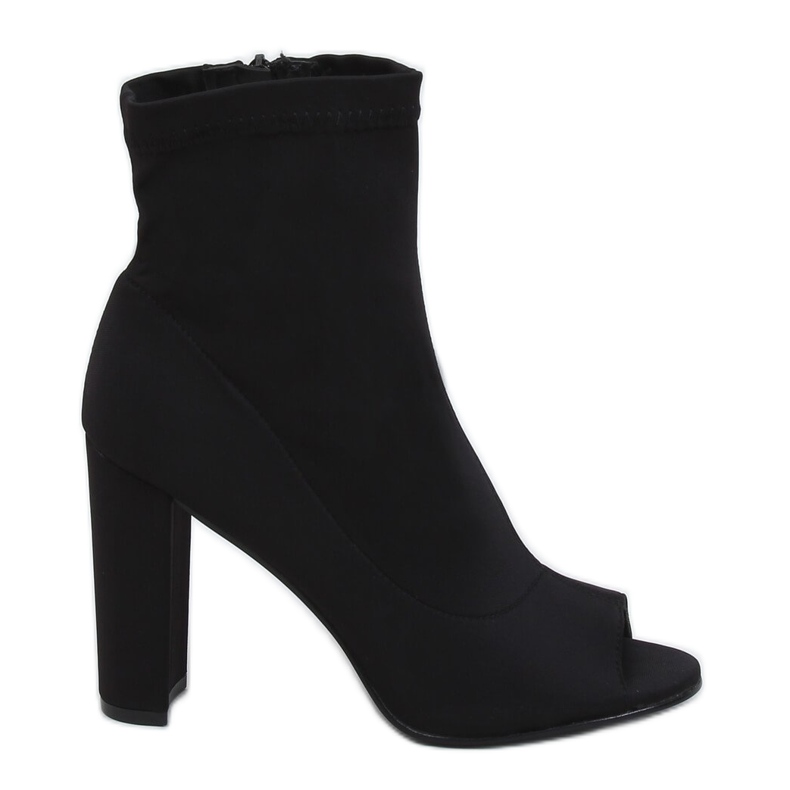 Svarta öppna tå stövlar NS031P Svart