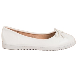 Diamantique Moderiktiga ballerinor med ekoläder vit