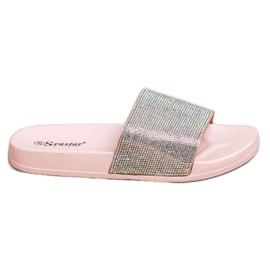 Seastar Tofflor Med Kristaller rosa