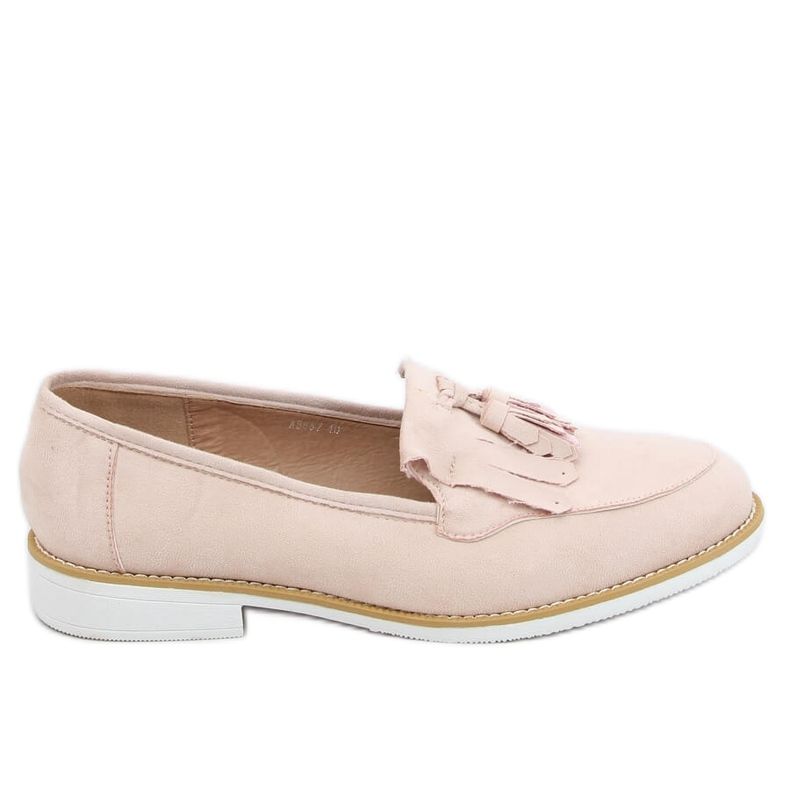 Dam beige loafers AB687 Naken