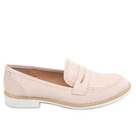 Dam beige loafers AB689 Naken