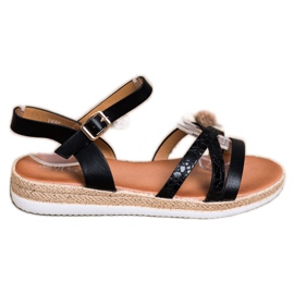 Weide Bekväma svarta sandaler