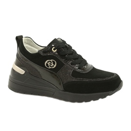 Evento Läder Wedge Sneakers dam 21PB08-3954 Svart