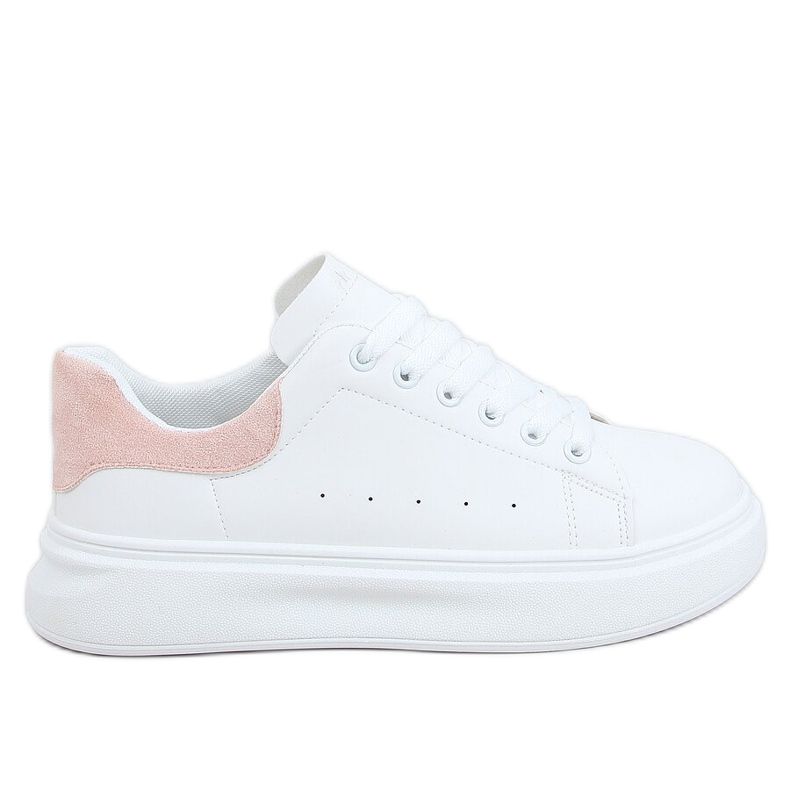 Kvinnors vita och rosa sneakers A88-63 Rosa