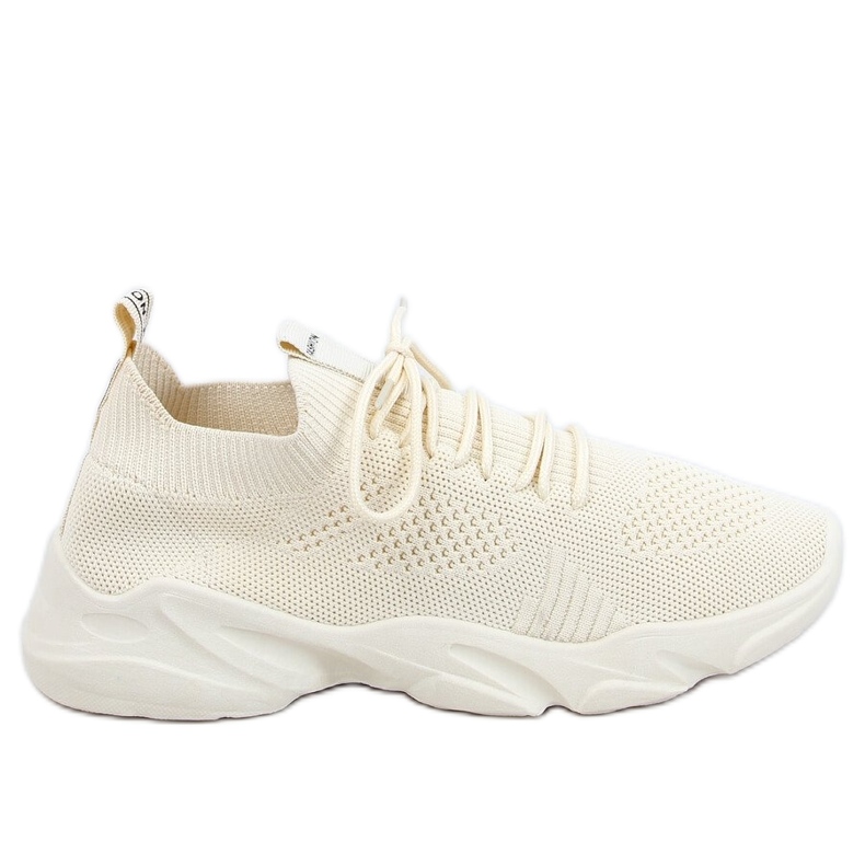 FF-10 Beige beige strumpa sportskor