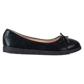 Diamantique Moderiktiga ballerinor med ekoläder svart