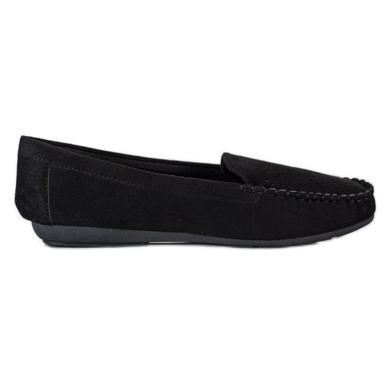 Best Shoes Loafers med öppet mönster svart