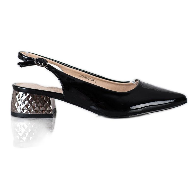 Filippo Trendiga pumps med en exponerad häl svart