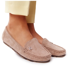 PS1 Loafers i mocka för kvinnor Beige Madelyn