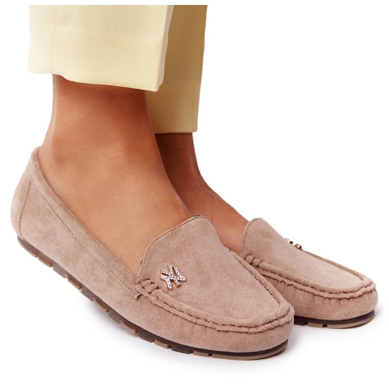 PS1 Loafers i mocka för kvinnor Beige Madelyn