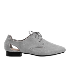 Grå glänsande lågskurna Dorothy skor