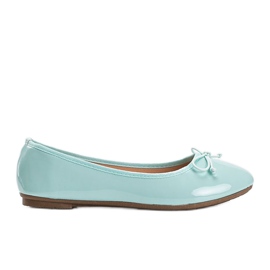 Grönlackerade ballerinor med Lesley rosett