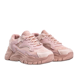 Abbie rosa eco-mocka sneakers