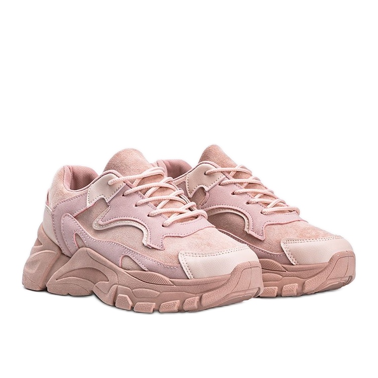 Abbie rosa eco-mocka sneakers
