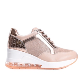 Rosa guld sneakers på Jimena kilen