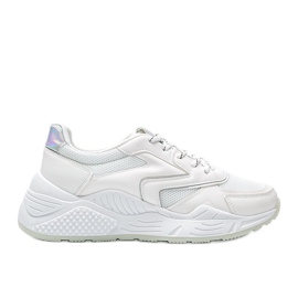 Chunky vita sneakers med metalliska Kenna -detaljer