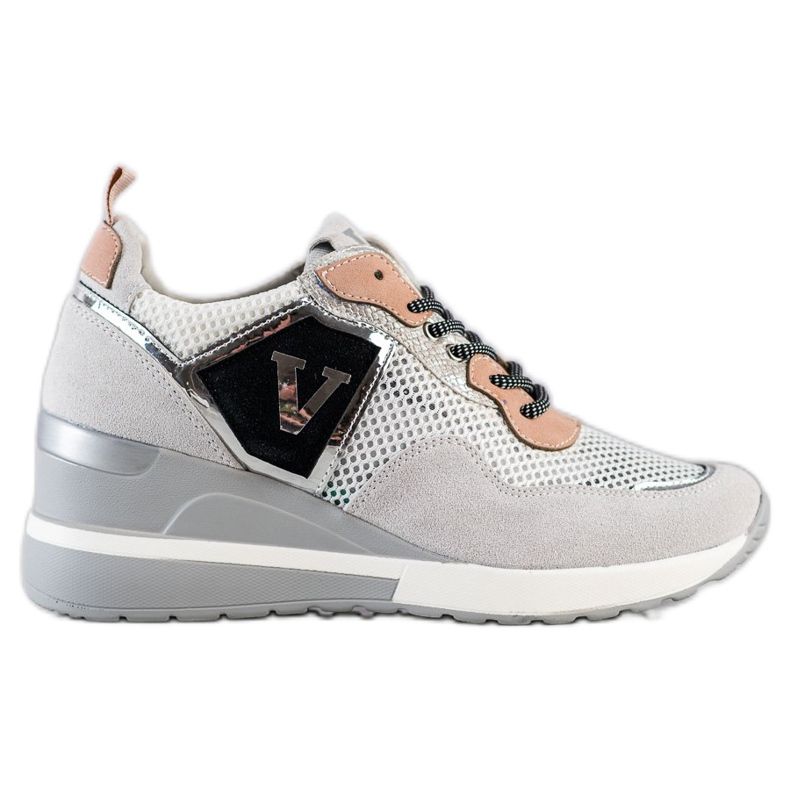 VINCEZA färgglada sneakers vit grå mångfärgad
