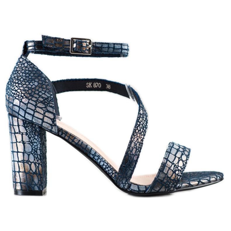 Sandaler med ormtryck Sergio Leone blå