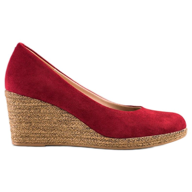 VINCEZA mocka pumpar röd