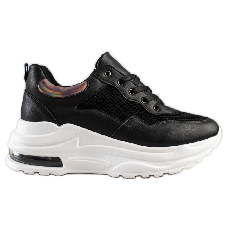 Weide Bekväma sneakers på plattformen svart