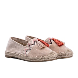 Beige espadriller med Alyana -fransar