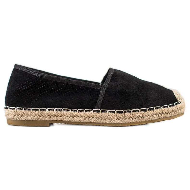 Kayla Light Openwork Espadrilles svart