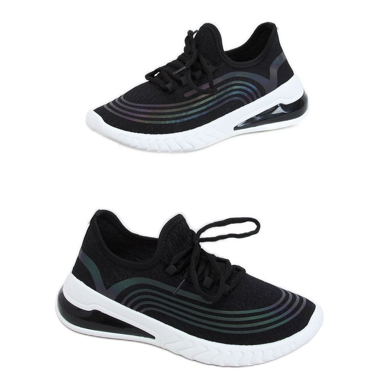 Svart 3436 Svarta strumpor sportskor