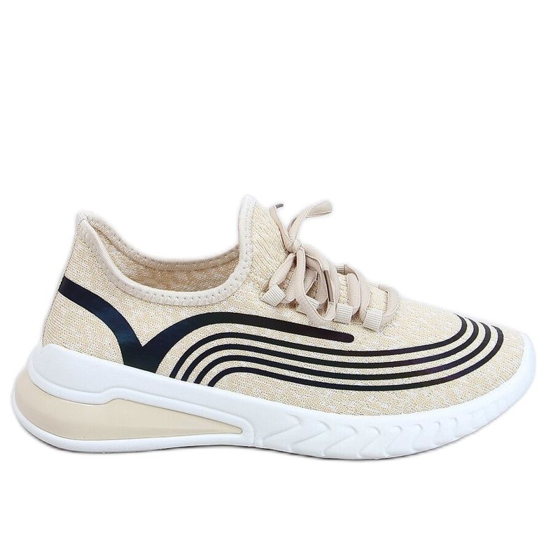 Beige strumpor 3436 Beige sportskor