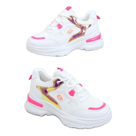 Kvinnors sportskor vita och rosa HX-68 röda