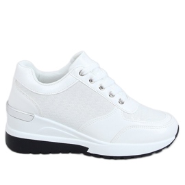 Vita MY-2717 Vita sportskor på en dold kilklack