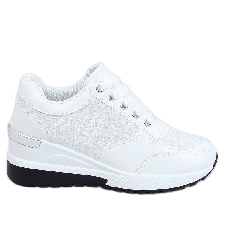 Vita MY-2717 Vita sportskor på en dold kilklack