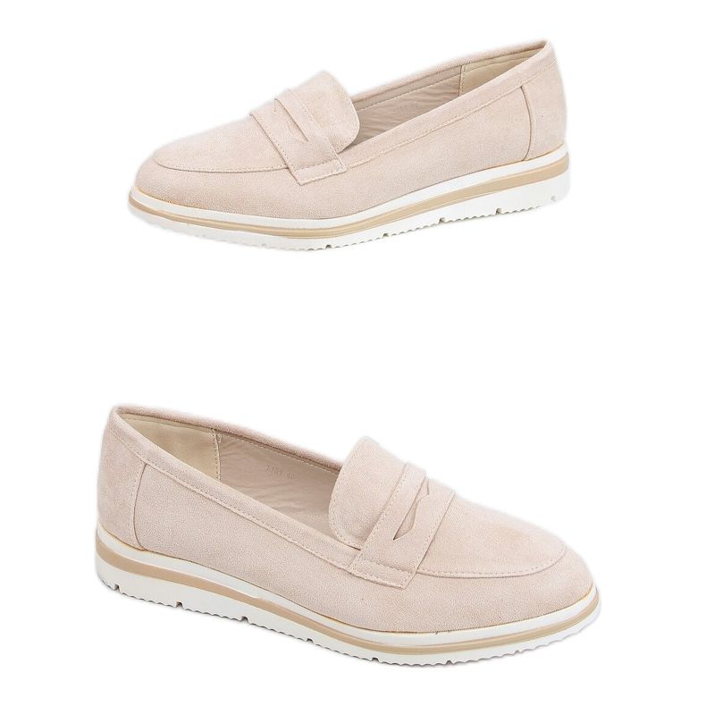 Loafers med hög sula 1151 Beige