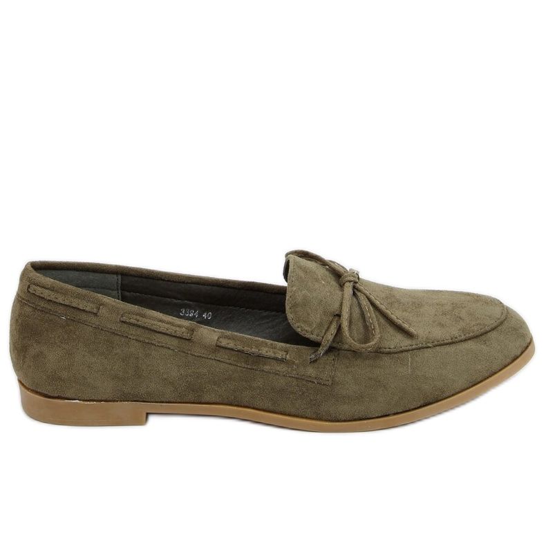 Gröna klassiska damloafers 3394 Gröna