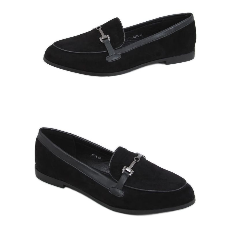Svarta damloafers 8742 Svart