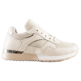 SHELOVET Snygga sneakers för våren beige