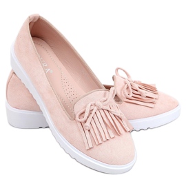 Rosa fransade mockasiner 6429 Rosa