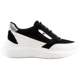 SHELOVET Snygga mockaskor vit svart