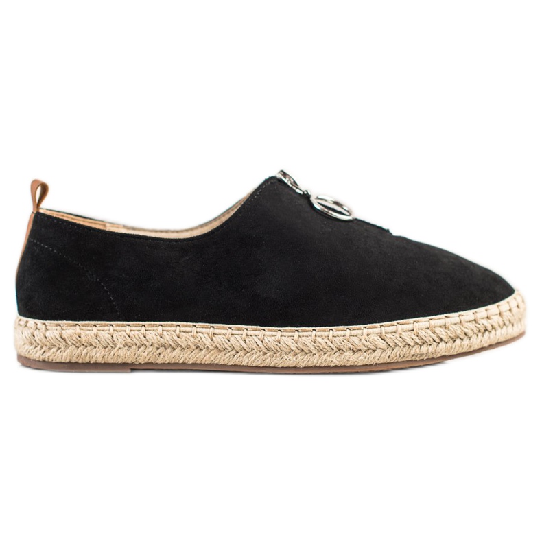 Cm Paris Svart Espadrilles med dragkedja beige