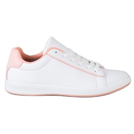 SHELOVET Lågt sneakers med ekoläder vit