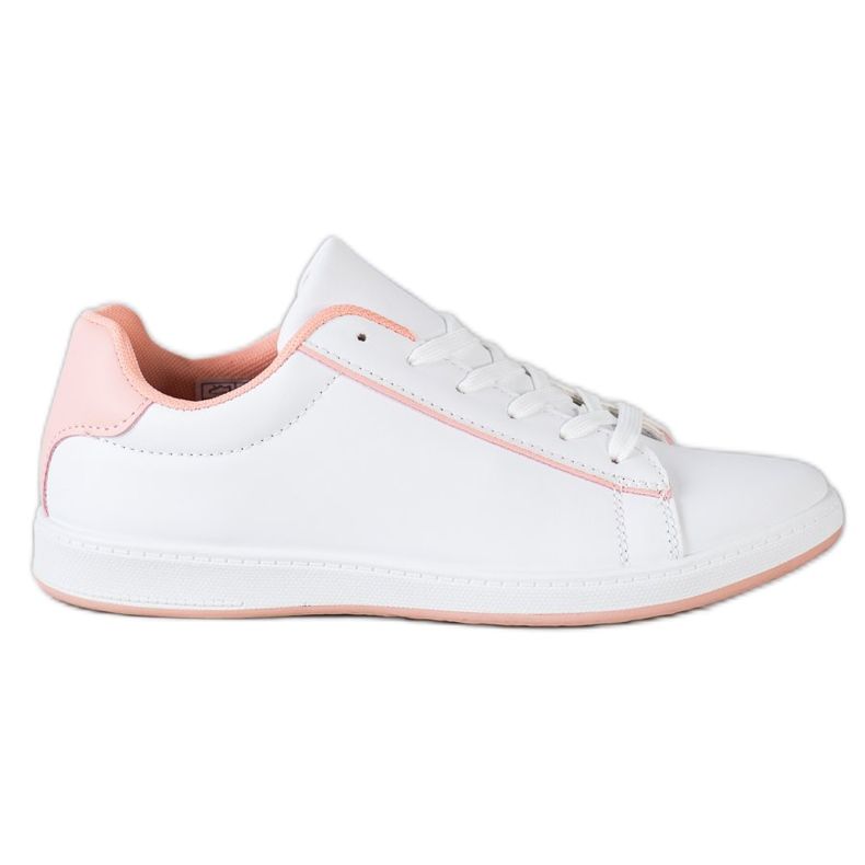 SHELOVET Lågt sneakers med ekoläder vit