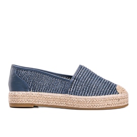 Carly blå vävda espadriller