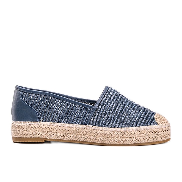 Carly blå vävda espadriller