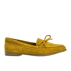 Senapsloafers gjorda av Kierra eco-mocka gul