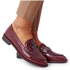 Dam Loafers Sergio Leone PB253 Burgundy röd mångfärgad