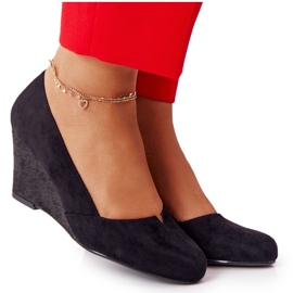 Mocka pumpar på kil Sergio Leone PB767 svart