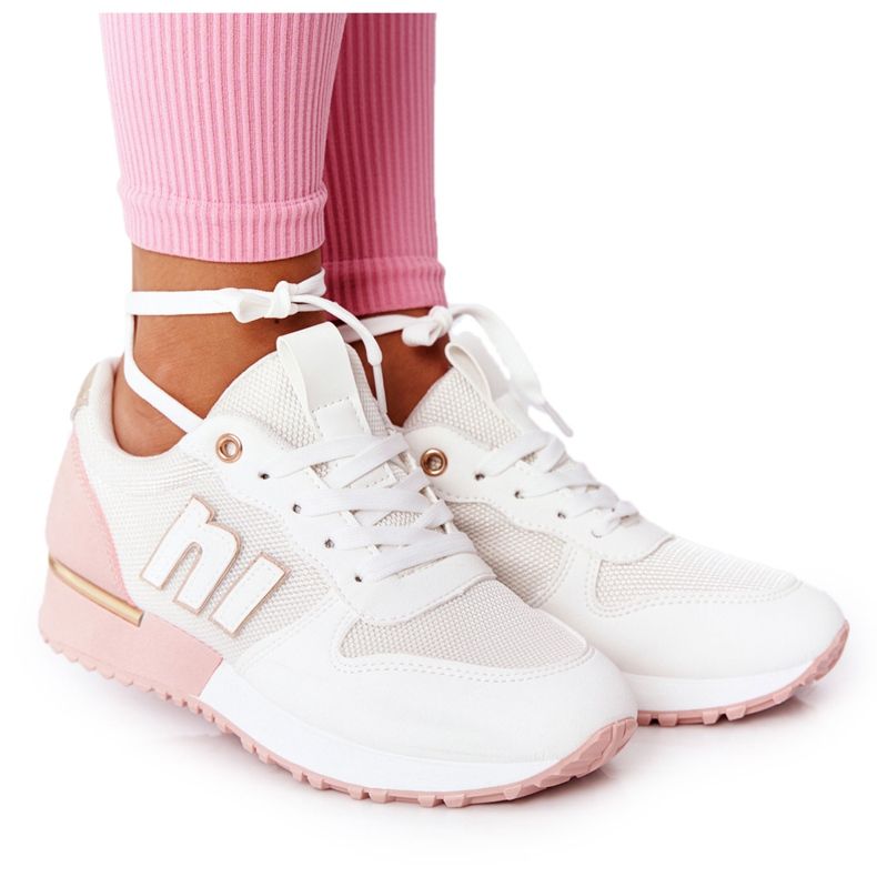 Kvinnors sportskor Sneakers Vit och Rosa Maddie