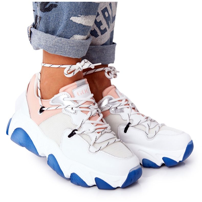 Sportskor med stora sulor GOE HH2N4034 Vit-Rosa