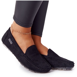 PH1 Svarta San Marino mocka loafers för kvinnor